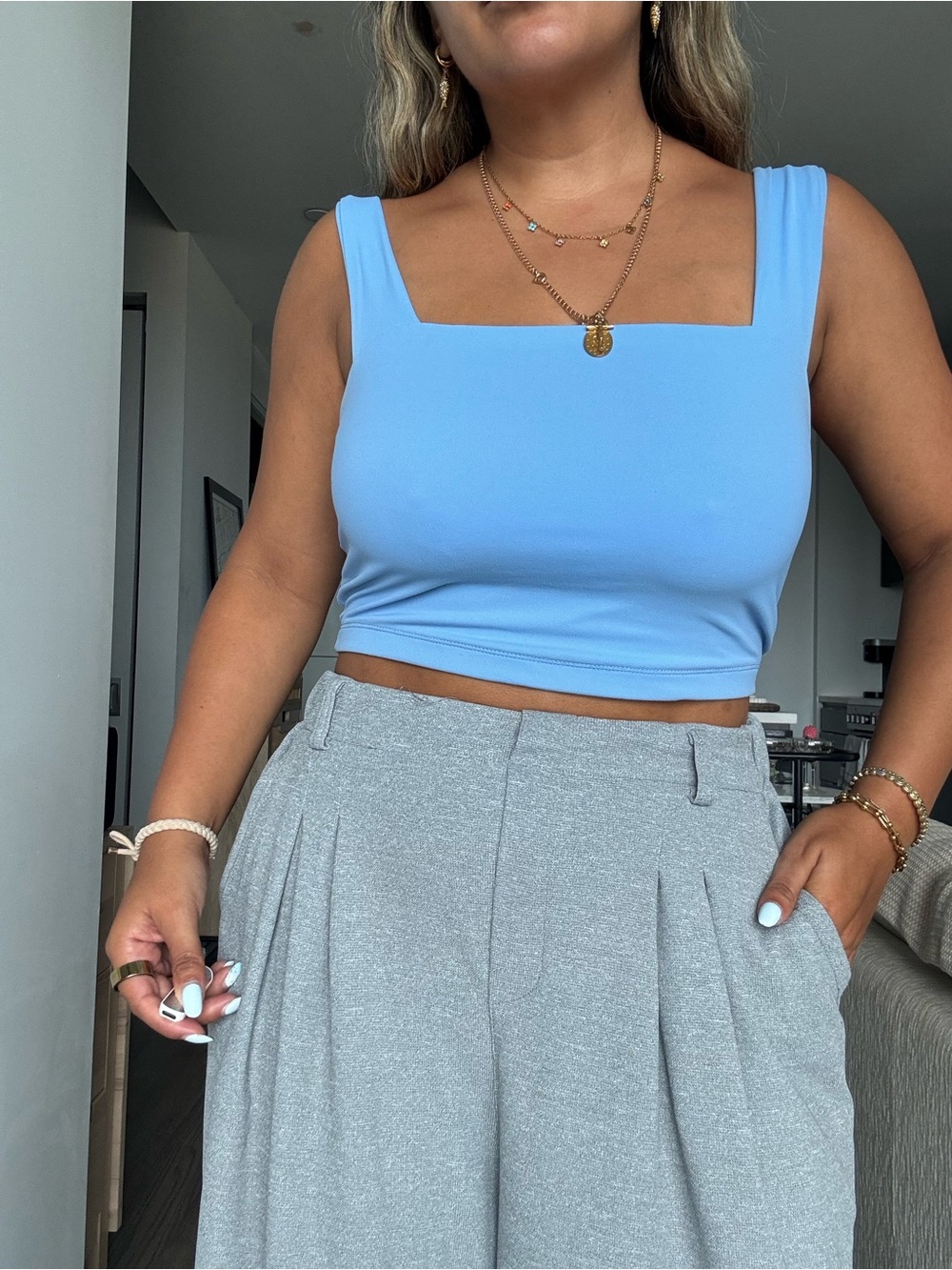 Halara Flex High Waisted Wide Leg Waffle Work Pants